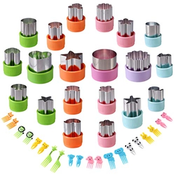 Vegetable Cutters Shapes Set for Kids – 20pcs Stainless Steel Fun