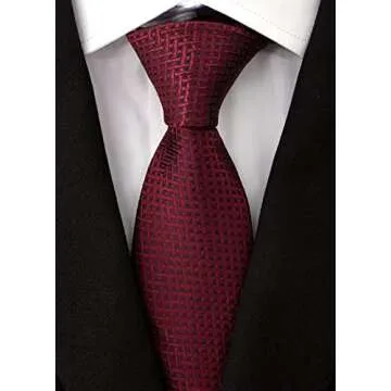 Adulove Men's Necktie Classic Silk Tie Woven Jacquard Neck Ties 6 PCS