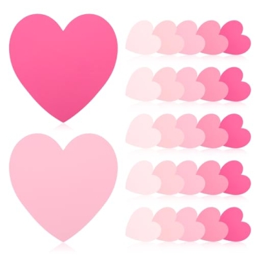 150 Pcs Heart Index Cards Pink Index Card 3x3 Colored Note Cards Colors Study Cards Blank Business C...