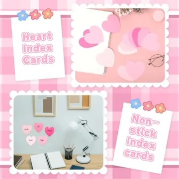 150 Pcs Heart Index Cards - Cute and Functional Note Cards