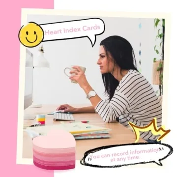 150 Pcs Heart Index Cards - Cute and Functional Note Cards