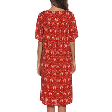 Stylish COSUNIONY Cotton House Dress with Pockets