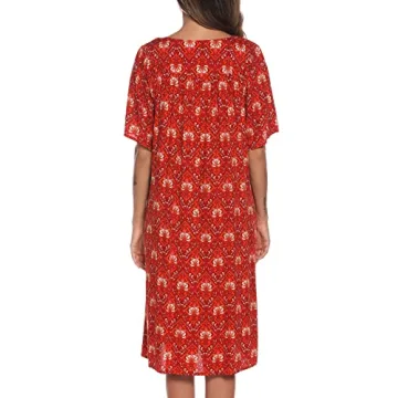 Stylish COSUNIONY Cotton House Dress with Pockets
