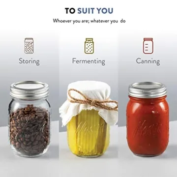 Paksh Novelty Mason Jars 16 oz - 6-Pack Airtight Containers