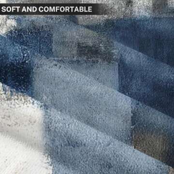 Emvency Decorative Throw Pillow Covers Cases Gray Contemporary Blue and Grey Abstract Painting Interior Lines Modern Office Rectangle Squares 16x16 Inches Pillowcases Case Cover Cushion Two Sided