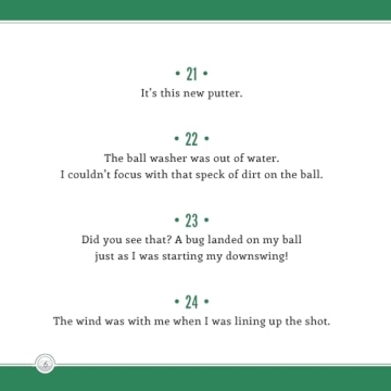 501 Funny Golf Shot Excuses Book Golfer Gag Gift