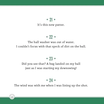 501 Funny Golf Shot Excuses Book Golfer Gag Gift