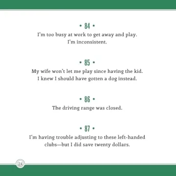 501 Funny Golf Shot Excuses Book Golfer Gag Gift