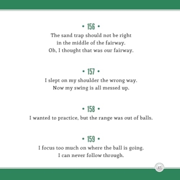 501 Funny Golf Shot Excuses Book Golfer Gag Gift