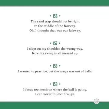 501 Funny Golf Shot Excuses Book Golfer Gag Gift