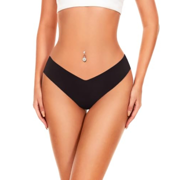 Hellopopgo 6-Pack Seamless Women's Thongs