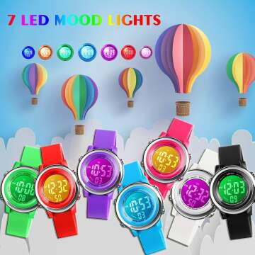 Waterproof Kids Digital Sports Watch with Alarm