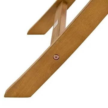 SAFAVIEH Outdoor Collection Chante Teak 35.4" Round Table 5 Piece Dining Set