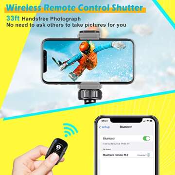 Torjim 67" Phone Tripod - Versatile & Portable for All