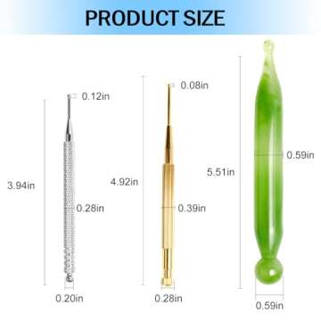 Audoloku 4PCS Massage Tools Acupuncture Pen Self Massage Gua Sha Pointing Pen with Silver Stainless ...