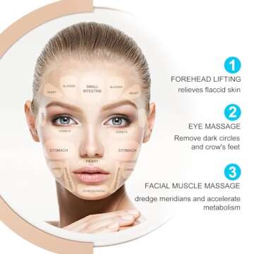 Audoloku 4PCS Massage Tools Acupuncture Pen Self Massage Gua Sha Pointing Pen with Silver Stainless Steel Ear Point Acupuncture Pen with Gold Double Headed Ear Massage Pen