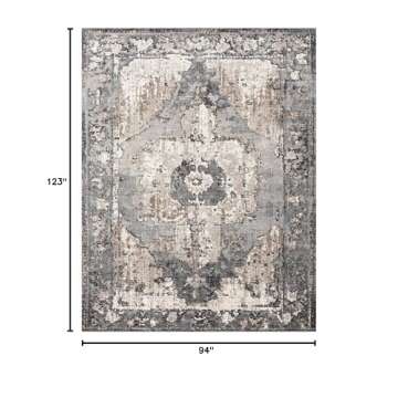 Hauteloom Newalla Bohemian Farmhouse Living Room Bedroom Dining Room Area Rug - Boho Vintage Distres...