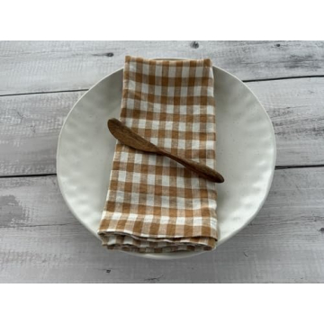 Elegant Stonewashed French Linen Napkins Set of 4