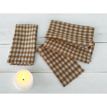 Elegant Stonewashed French Linen Napkins Set of 4