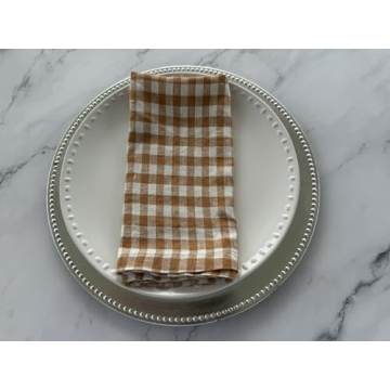 Elegant Stonewashed French Linen Napkins Set of 4