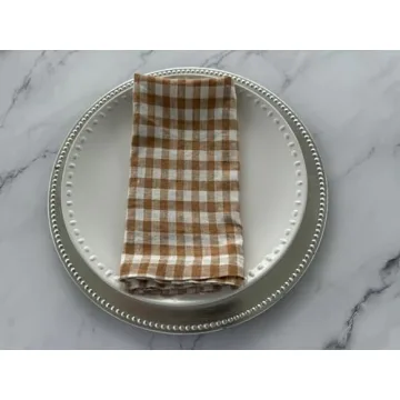 Elegant Stonewashed French Linen Napkins Set of 4