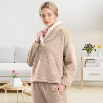 Soft Cozy BOSECETA Fluffy Pajamas Set for Women