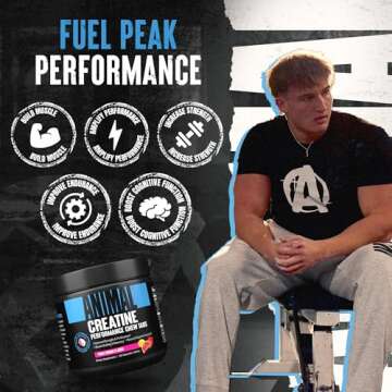 Animal Creatine Chews - Enhanced Creatine Monohydrate Chewable Tablets with AstraGin & Sea Salt, Max Absorption, Pre Post-Workout Support, Muscle Pump, Strength & Recovery for Men & Women, Fruit Punch