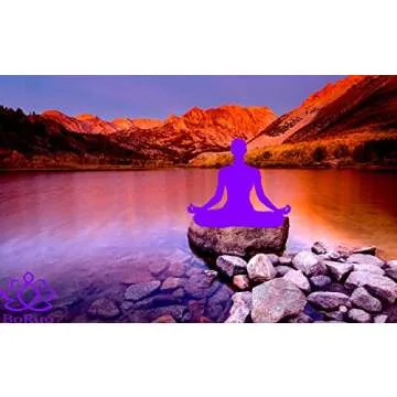 BORUO 925 Sterling Silver Ring, Lotus Flower Yoga High Polish Tarnish Resistant Comfort Fit Wedding Band 2mm Ring Size 8