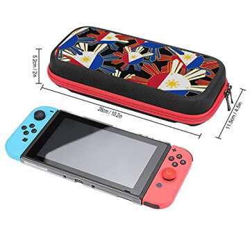 Filipino Flag Carrying Storage Cases for Nintendo Switch Protective Portable Hard Shell Pouch Carrying Travel Game Bag