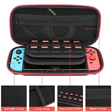 Filipino Flag Carrying Storage Cases for Nintendo Switch Protective Portable Hard Shell Pouch Carrying Travel Game Bag