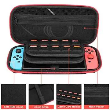 Filipino Flag Carrying Storage Cases for Nintendo Switch Protective Portable Hard Shell Pouch Carrying Travel Game Bag