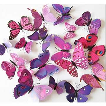 3D Butterfly Wall Decals - Beautiful Home Decor