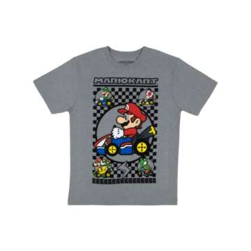 Nintendo Boys T-Shirt 3-Pack Bundle (Mario Kart, Size 8)