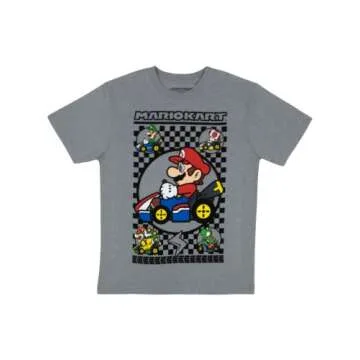 Nintendo Boys T-Shirt 3-Pack Bundle (Mario Kart, Size 8)