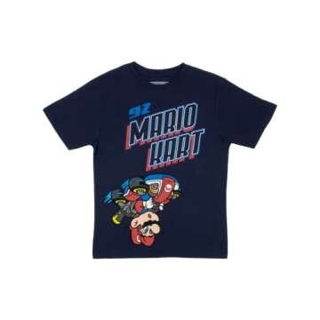 Nintendo Boys T-Shirt 3-Pack Bundle (Mario Kart, Size 8)