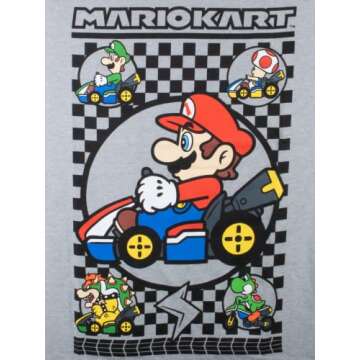 Nintendo Boys T-Shirt 3-Pack Bundle (Mario Kart, Size 8)