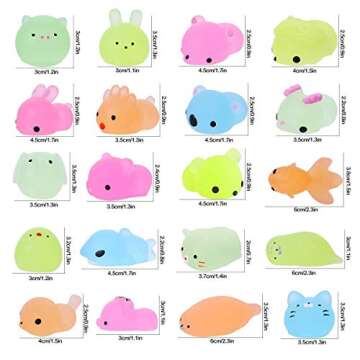 POKONBOY 23 Pack Glow in the Dark Squishies for Kids