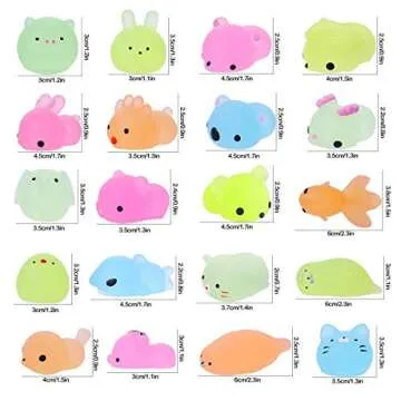 POKONBOY 23 Pack Glow in the Dark Squishies for Kids