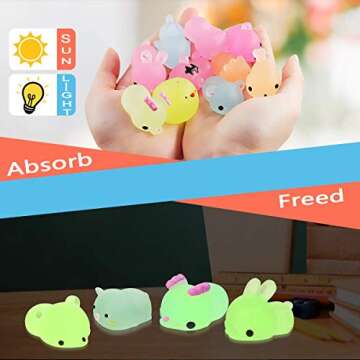 POKONBOY 23 Pack Glow in the Dark Squishies for Kids