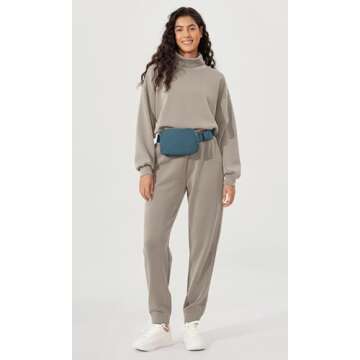 ODODOS Unisex Mini Belt Bag with Adjustable Strap Small Fanny Pack for Workout Running Traveling Hiking, Blue