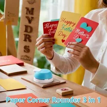 Ecraft Paper Corner Rounder Punch : 3 in 1 (R4mm, R7mm, R10mm) - Corner Cutter for Paper Crafts, Lam...