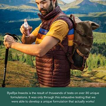 Bye Bye Insects Mosquito Repellent | Travel Size Mosquito, Tick and Fly Repellent | Effective, Essential Oil Bug Spray with Geraniol, Rosemary, Peppermint, and Citronella | 4 oz