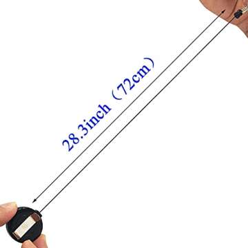 JANYUN 100 Pcs Black Badge Reels Retractable Badges Holder for ID Card Keychain Whistles Lanyards for School Office