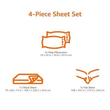 Amazon Basics 4 Piece Bed Sheets Set, 100% Cotton Jersey, Includes Super Soft, Flat and Fitted Sheets, Pillowcase, King, Light Gray, Solid