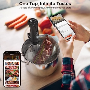 BLITZHOME Sous Vide Machine with WiFi App, Recipes & Accessories