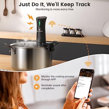 BLITZHOME Sous Vide Machine with WiFi App, Recipes & Accessories