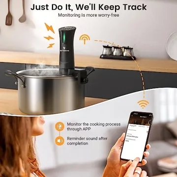 BLITZHOME Sous Vide Machine with WiFi App, Recipes & Accessories