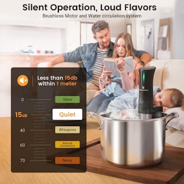 BLITZHOME Sous Vide Machine with WiFi App, Recipes & Accessories