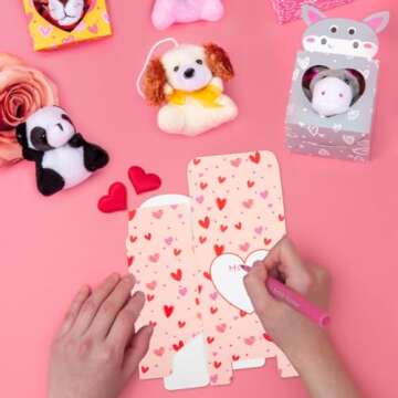 Sofier Valentine’s Gifts for Kids - Mini Animal Plush Toy Pack