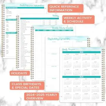 Teacher Planner 2024-2025 - Teacher Lesson Planner 2024-2025, July 2024 - June 2025, 9.7'' x 7.7'', Lesson Plan Book, Planner 2024-2025 Daily Weekly and Monthly with Quotes